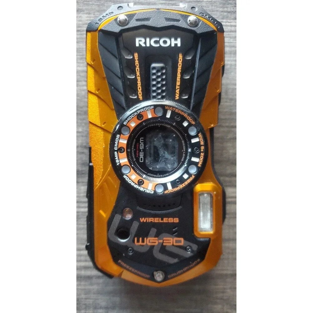 RICOH WG-30 Waterproof Digital Camera 16.0MP FOR PARTS AS IS